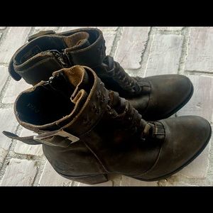 Calkins Moto bootie, dark gray, Harley Davidson, EUC & sized 7.5 🏍👢